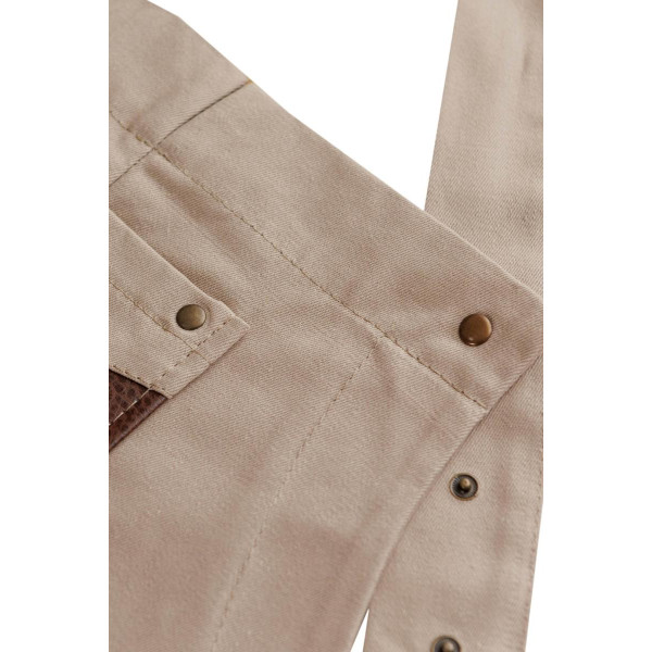 Фото - Фартук Прованс мужской с кожаным декором бежевый 85x90 см (044779)