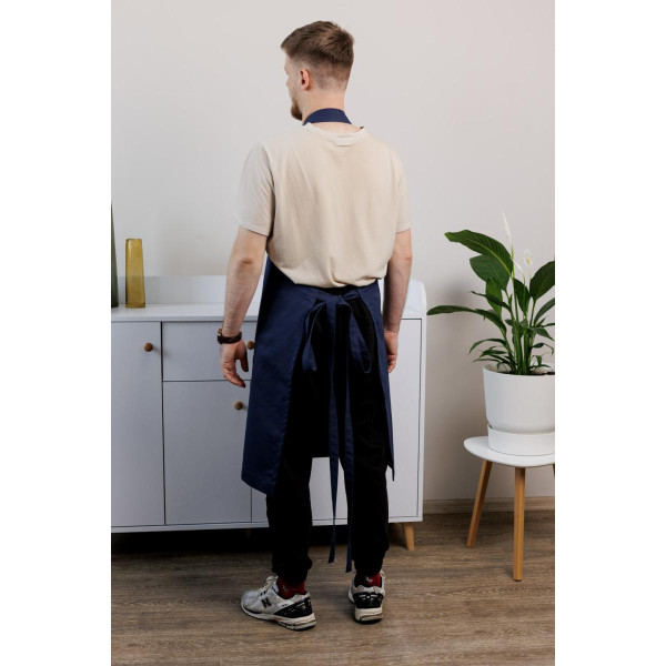 Фото - Фартук Прованс мужской с кожаным декором синий 85x90 см (044781)