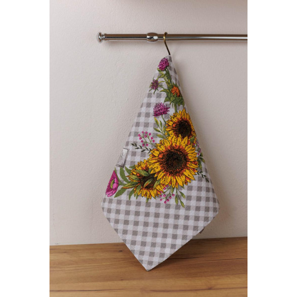 Фото - Рушник кухонний Прованс вафельний Сонячний віночок 34x58 см (044949)