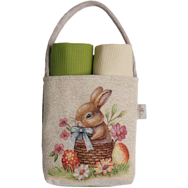 Фото - Набор полотенец Прованс Гоболеновый в сумочке Соцветие 2 ед. 40х50 см (045097)