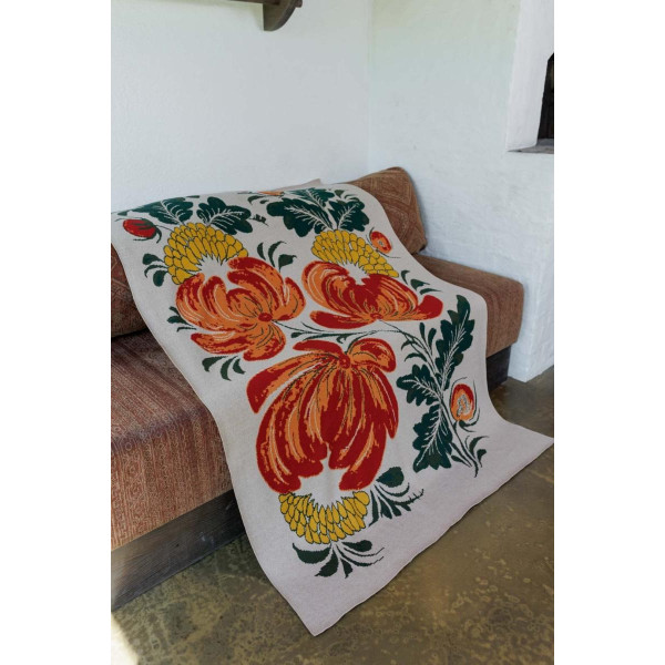 Фото - Плед полуторный Прованс Петриковские мотивы 120х180 см (045161)