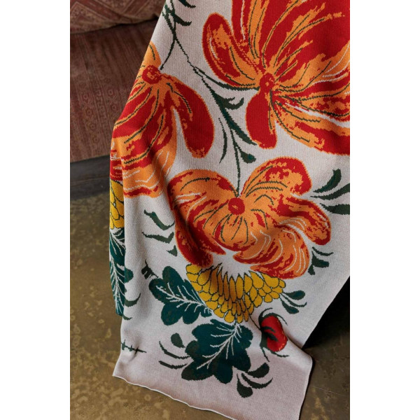 Фото - Плед полуторный Прованс Петриковские мотивы 120х180 см (045161)