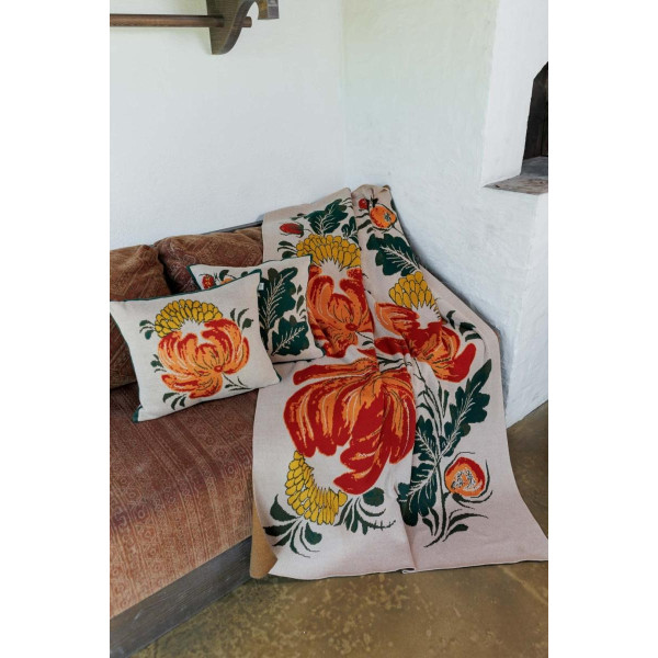 Фото - Плед полуторный Прованс Петриковские мотивы 120х180 см (045161)