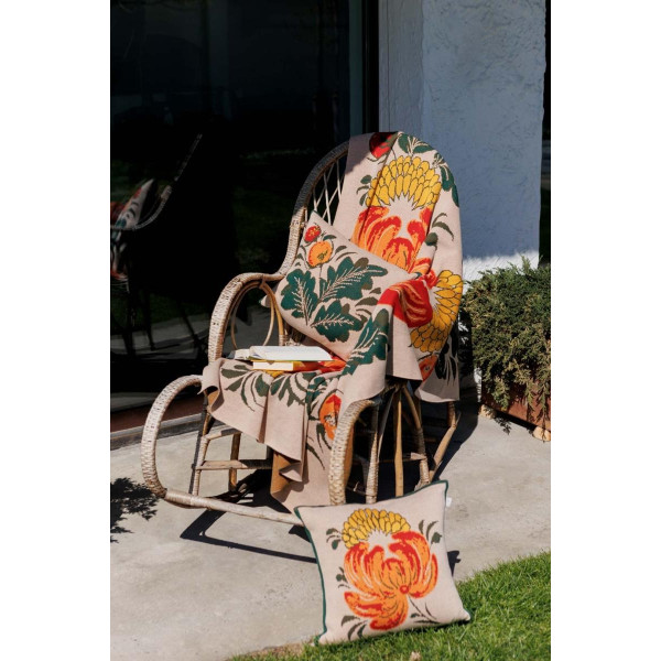 Фото - Плед полуторный Прованс Петриковские мотивы 120х180 см (045161)