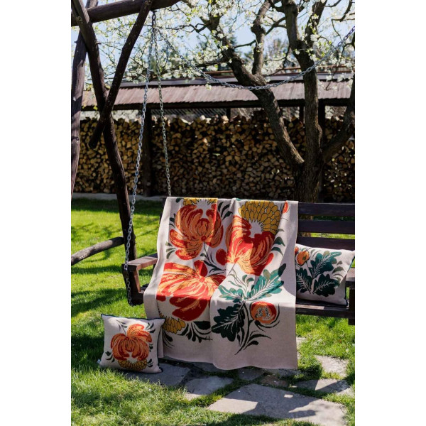 Фото - Плед полуторный Прованс Петриковские мотивы 120х180 см (045161)