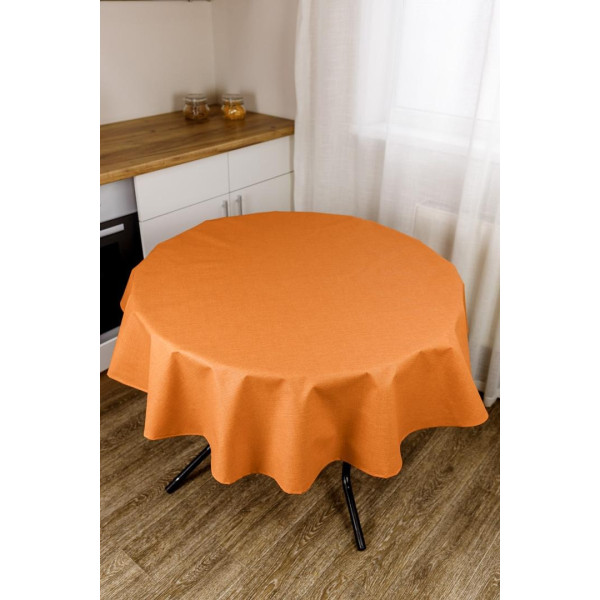 Фото - Скатертина кругла Прованс Simfoni Помаранчева 136 см (045176)
