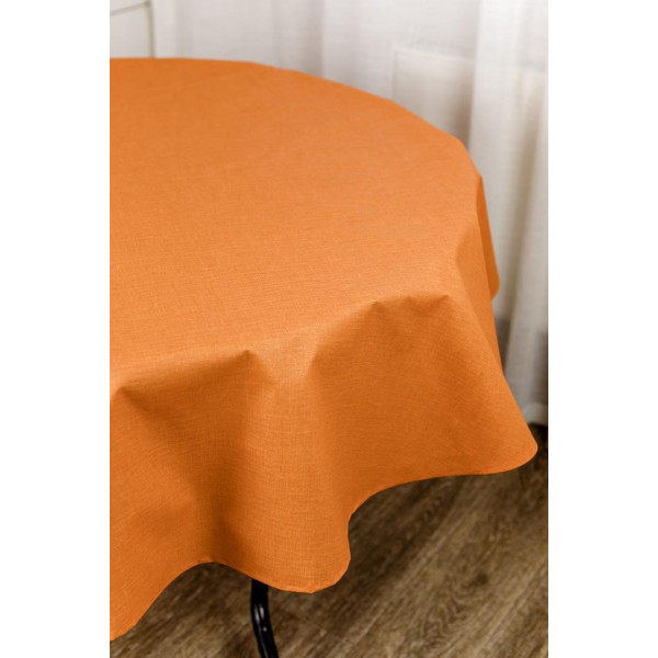 Фото - Скатертина кругла Прованс Simfoni Помаранчева 136 см (045176)
