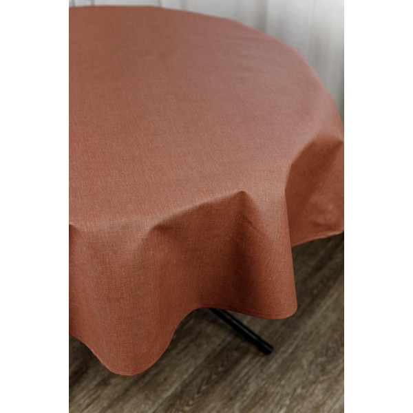 Фото - Скатертина кругла Прованс Simfoni Теракотова 136 см (045178)