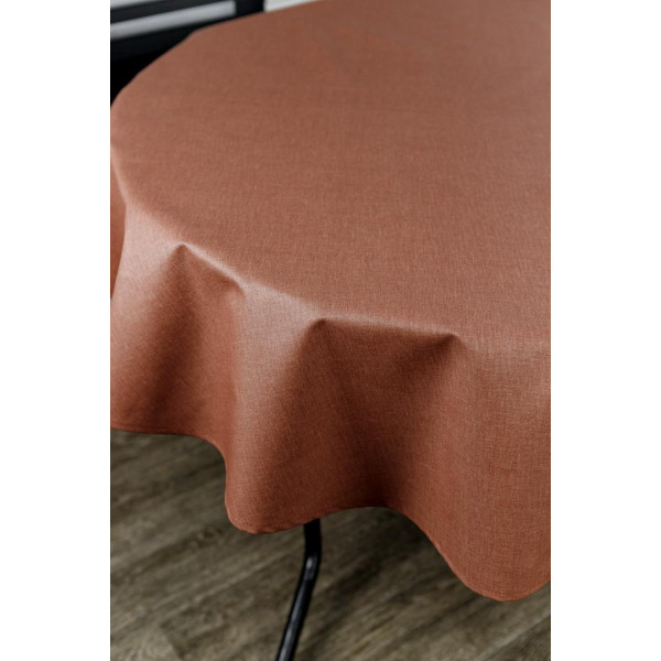 Фото - Скатертина кругла Прованс Simfoni Теракотова 136 см (045178)