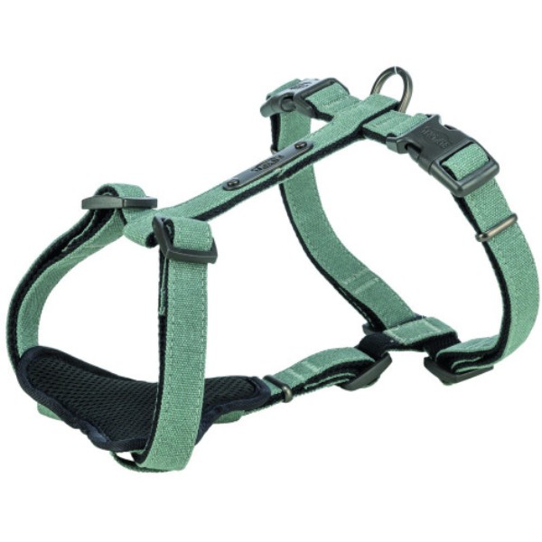Фото - Шлея для собак Trixie CityStyle H-harness бавовна M–L 52–75 см 20 мм світло-зелена (4053032682641)