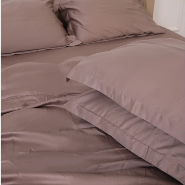 Фото - Простирадло двоспальне MirSon 180x200 см №08 Beige Tencel (2200009637506)