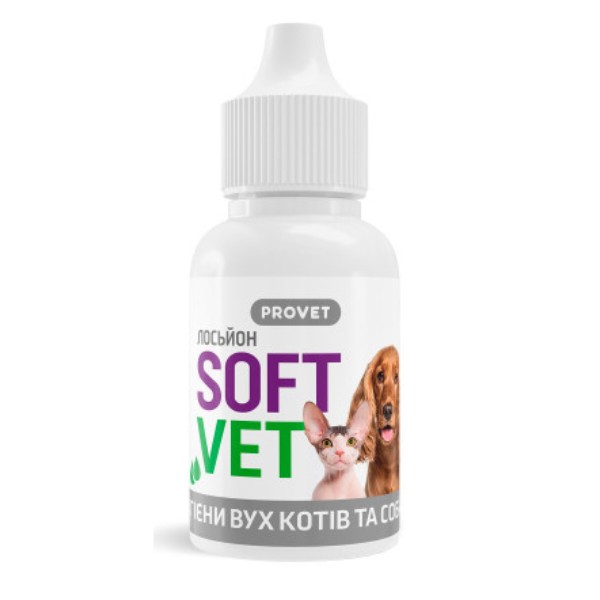 Фото - Лосьон для кошек и собак ProVET SOFTVET для гигиены ушей 15 мл (4823082440108)