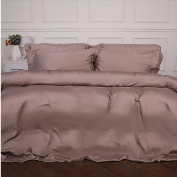 Фото - Простирадло двоспальне MirSon 180x200 см №08 Beige Tencel (2200009637506)