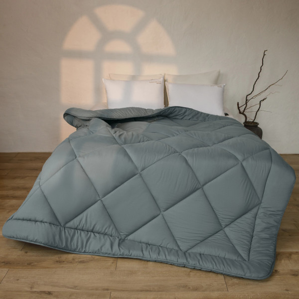 Фото - Одеяло всесезонное полуторное MirSon Хлопковое №9004 Eco Light Gray 155x215 см (2200005993064)
