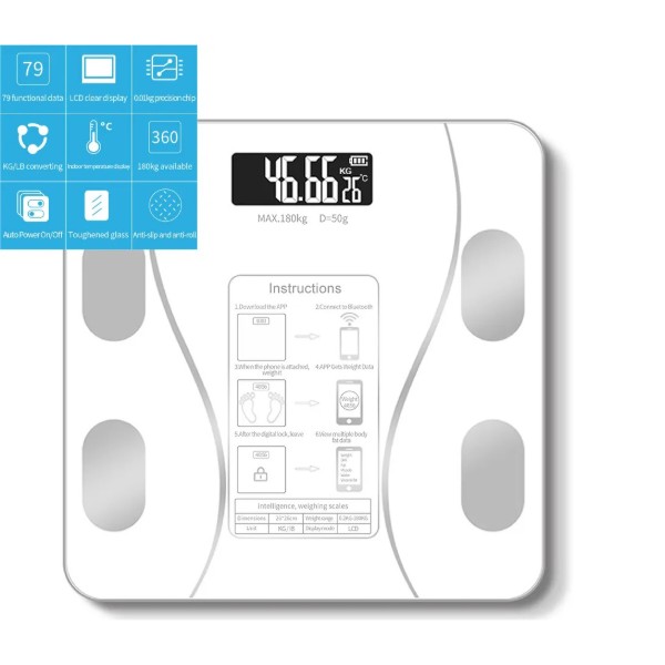Фото - Ваги підлогові Scale one White (EN-TZC001)