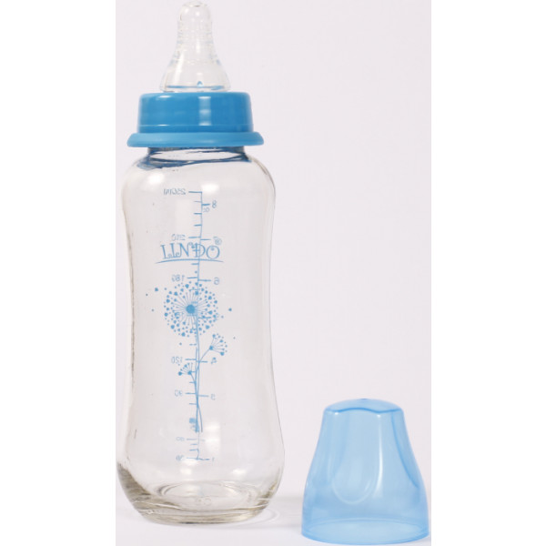 Фото - Бутылочка для кормления Lindo 250 мл голубой (Рk 1010 гол)