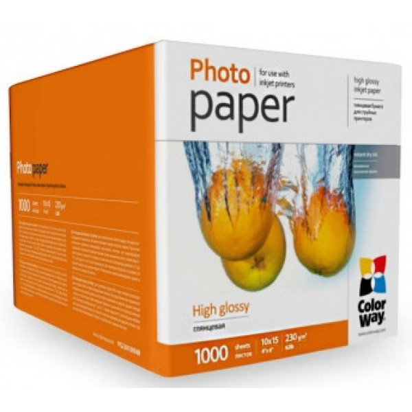 Фото - Фотопапір 10х15 Colorway 230g/m2, 10х15 1000 л (PG23010004R)