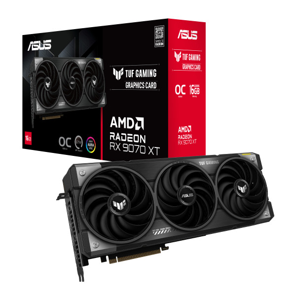 Фото - Видеокарта Asus TUF Gaming Radeon RX 9070 XT OC Edition 16GB GDDR6 (TUF-RX9070XT-O16G-GAMING)
