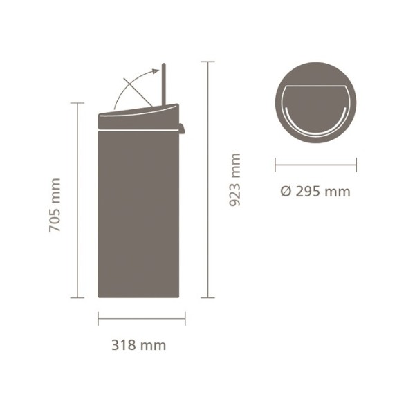 Фото - Бак для сміття Brabantia Touch Bin 30 л 115141