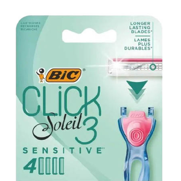 Фото - Картридж для станка жіночого BIC Miss Soleil Click Sensitive 4 шт. (3086123644915) Фото - Картридж для станка жіночого BIC Miss Soleil Click Sensitive 4 шт. (3086123644915)