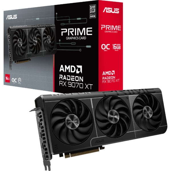 Фото - Відеокарта Asus Prime Radeon RX 9070 XT OC Edition 16GB GDDR6 (PRIME-RX9070XT-O16G)