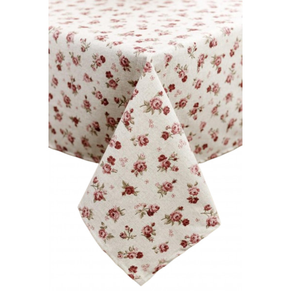 Фото - Скатертина прямокутна Прованс Червоні трояндочки 180х136 см (033553) Фото - Скатертина прямокутна Прованс Червоні трояндочки 180х136 см (033553)