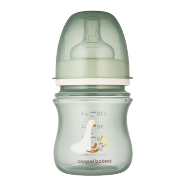 Фото - Бутылочка для кормления Canpol babies антиколиковая с широким отверстием 120 мл Easystart - Гуси (35/244)