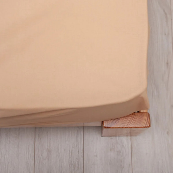 Фото - Простынь односпальная ТЕП ВДОХНОВЕНИЕ с резинкой 120х200 см Кремовый (2-04015_29324)