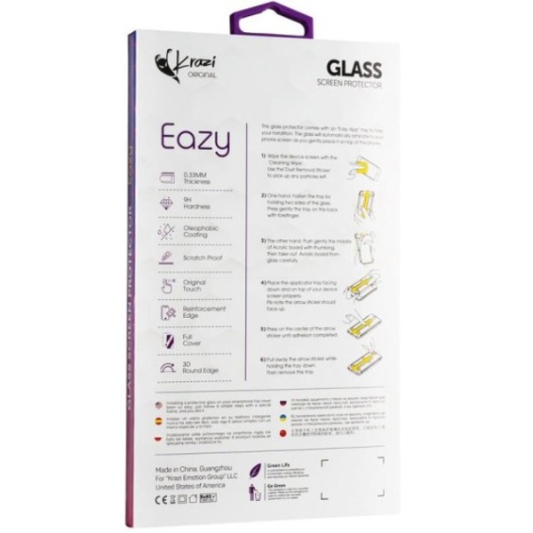 Фото - Захисне скло для смартфону Krazi Eazy EZFT01 + монтажна рамка для iPhone 12 Pro Max Black (83255)
