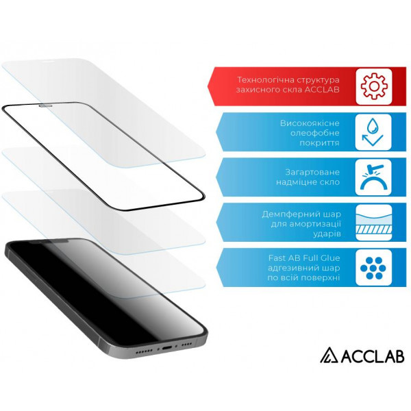 Фото - Захисне скло для смартфону ACCLAB Full Glue for Huawei Y8p/P Smart S (1283126508318)