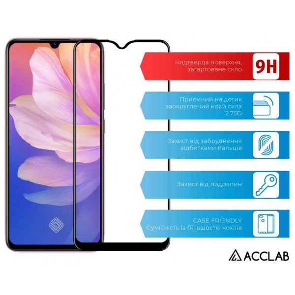 Фото - Захисне скло для смартфону ACCLAB Full Glue for VIVO Y15/Y17/Y3 (1283126508974)