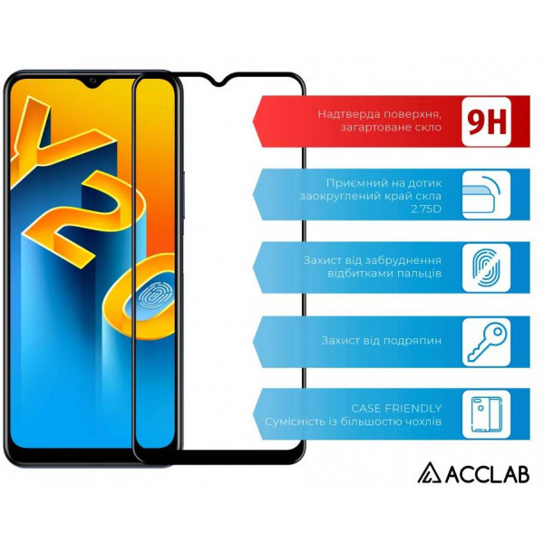 Фото - Захисне скло для смартфону ACCLAB Full Glue for VIVO Y20/Y20i (1283126509001)