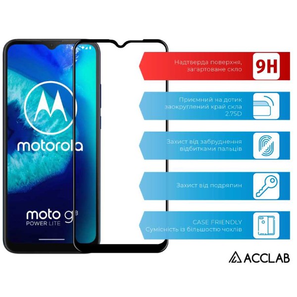 Фото - Захисне скло для смартфону ACCLAB Full Glue for Moto G8 Power Lite (1283126509056)
