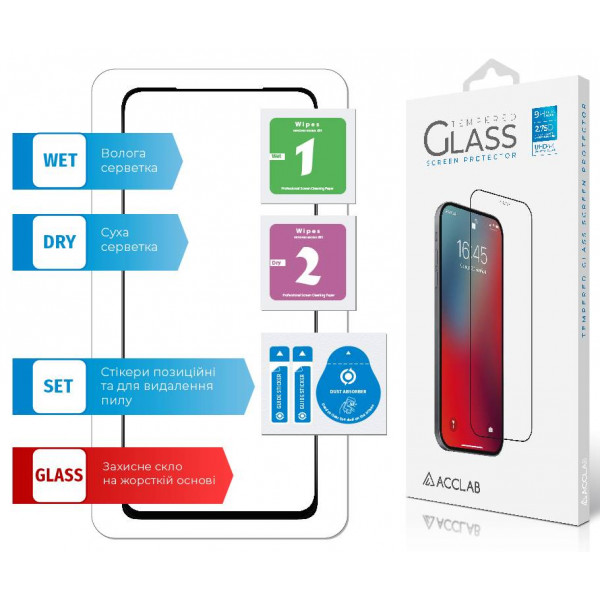 Фото - Защитное стекло для смартфона ACCLAB Full Glue for Xiaomi Redmi Note 11 Pro Black (1283126522659)