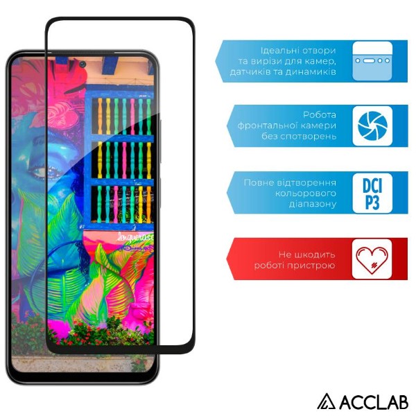 Фото - Захисне скло для смартфону ACCLAB Full Glue for Xiaomi Redmi Note 11S Black (1283126522710)