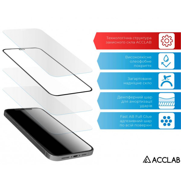 Фото - Захисне скло для смартфону ACCLAB Full Glue for VIVO Y15/Y17/Y3 Paper pack (1283126524110)