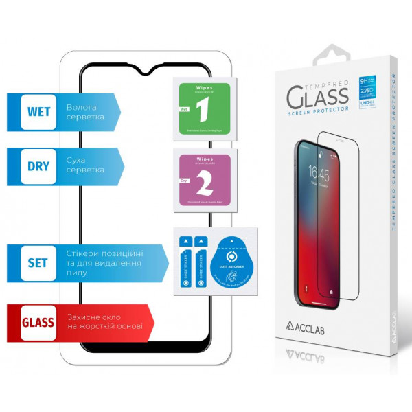 Фото - Захисне скло для смартфону ACCLAB Full Glue for VIVO Y15/Y17/Y3 Paper pack (1283126524110)