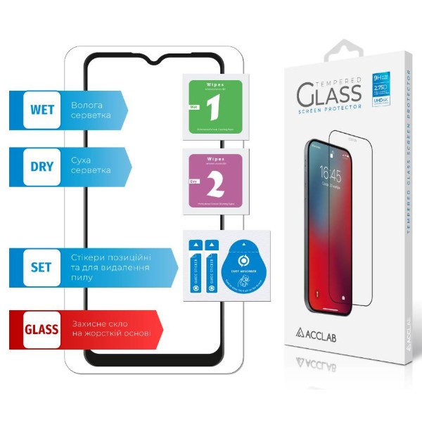 Фото - Защитное стекло для смартфона ACCLAB Full Glue for Realme C25Y Black (1283126542350)