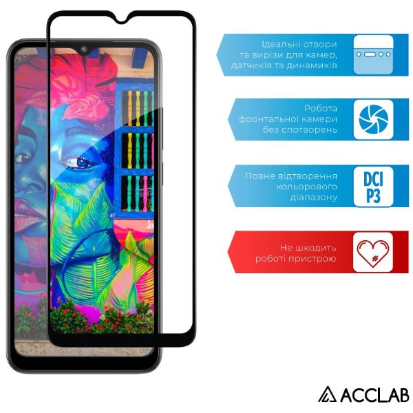 Фото - Защитное стекло для смартфона ACCLAB Full Glue for Xiaomi Redmi A1 Black (1283126545306)