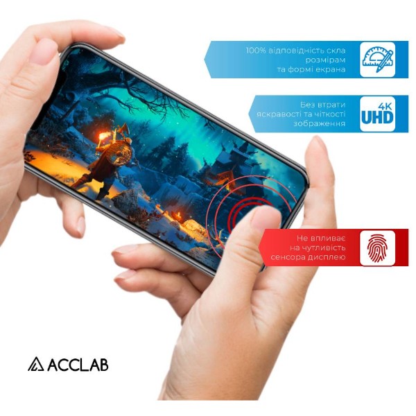 Фото - Защитное стекло для смартфона ACCLAB Full Glue for Xiaomi Redmi A1 Black (1283126545306)