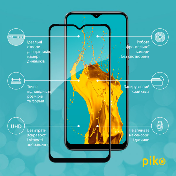 Фото - Захисне скло для смартфону Piko Full Glue for Realme C30 Black (1283126546204)