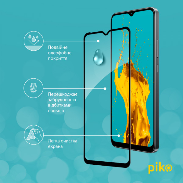 Фото - Захисне скло для смартфону Piko Full Glue for Realme C30 Black (1283126546204)