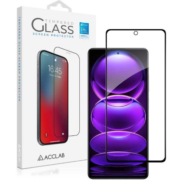 Фото - Захисне скло для смартфону ACCLAB Full Glue for Xiaomi Redmi Note 12 Pro/12 Pro Plus Black (1283126549397)