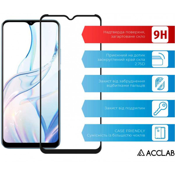 Фото - Захисне скло для смартфону ACCLAB Full Glue for Realme C30S (1283126551888)