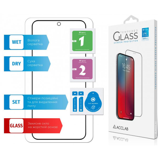 Фото - Защитное стекло для смартфона ACCLAB Full Glue for Xiaomi 13 Black (1283126559297)