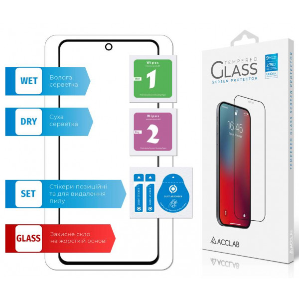 Фото - Захисне скло для смартфону ACCLAB Full Glue for Xiaomi 12 Lite Black (1283126559358)