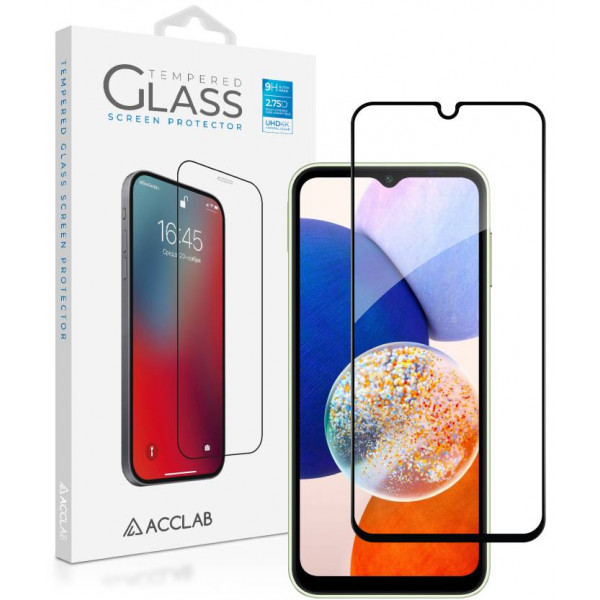Фото - Защитное стекло для смартфона ACCLAB Full Glue for Samsung A14 Black (1283126559747)