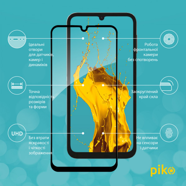 Фото - Захисне скло для смартфону Piko Full Glue for Samsung A24 (1283126573729)