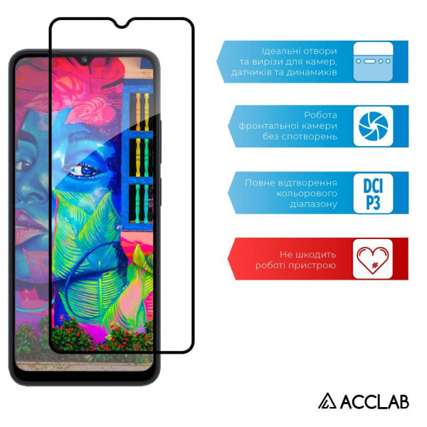 Фото - Захисне скло для смартфону ACCLAB Full Glue for Xiaomi Redmi 12C Black (1283126573743)