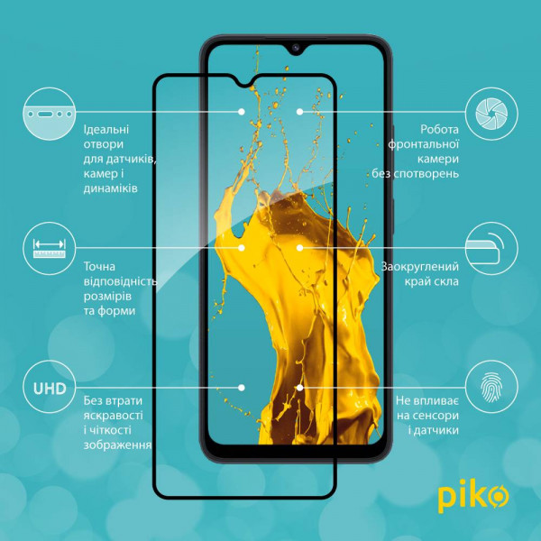 Фото - Захисне скло для смартфону Piko Full Glue for Xiaomi Redmi 12C Black (1283126573781)